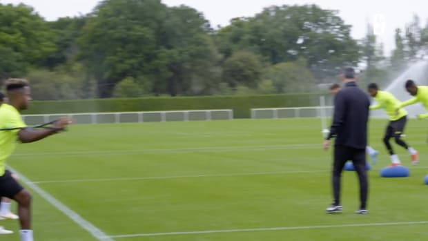 Spurs players working hard ahead of Fulham clash
